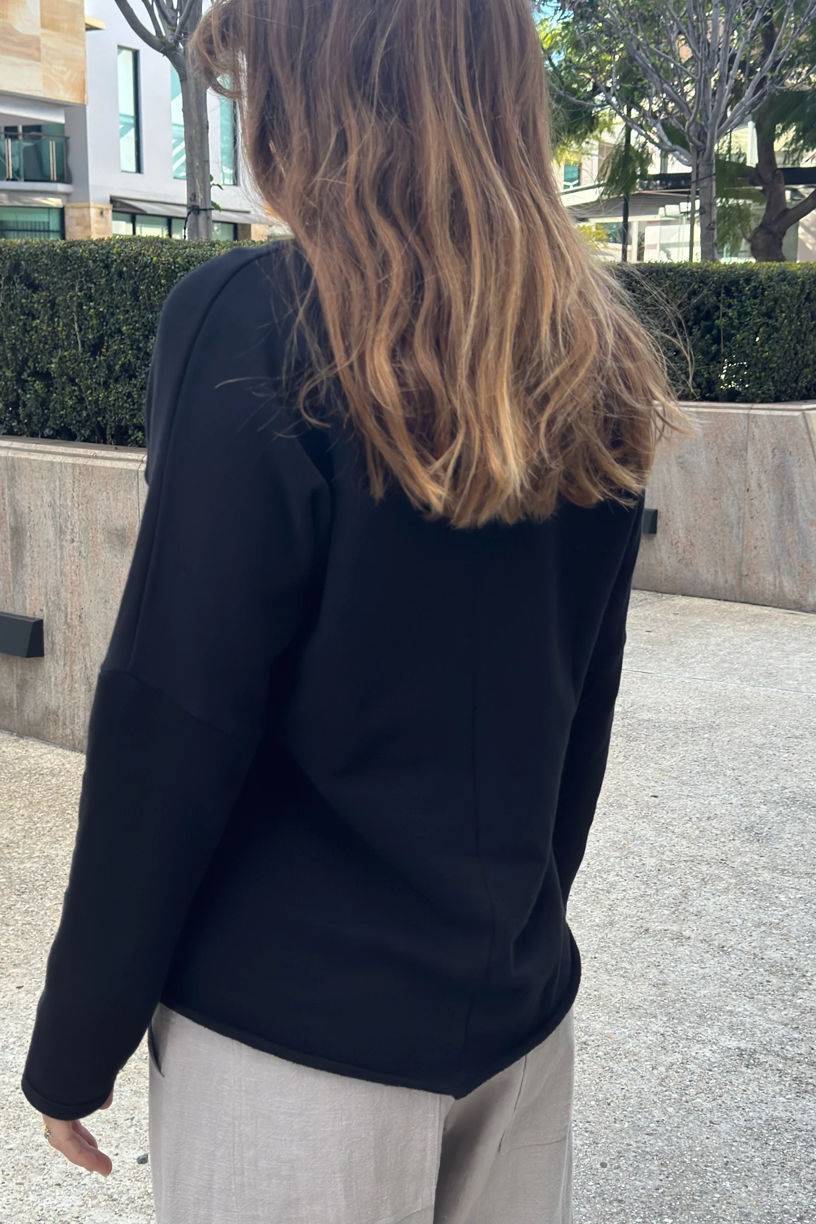 Organic Cotton Fleece Sweatshirt | Black