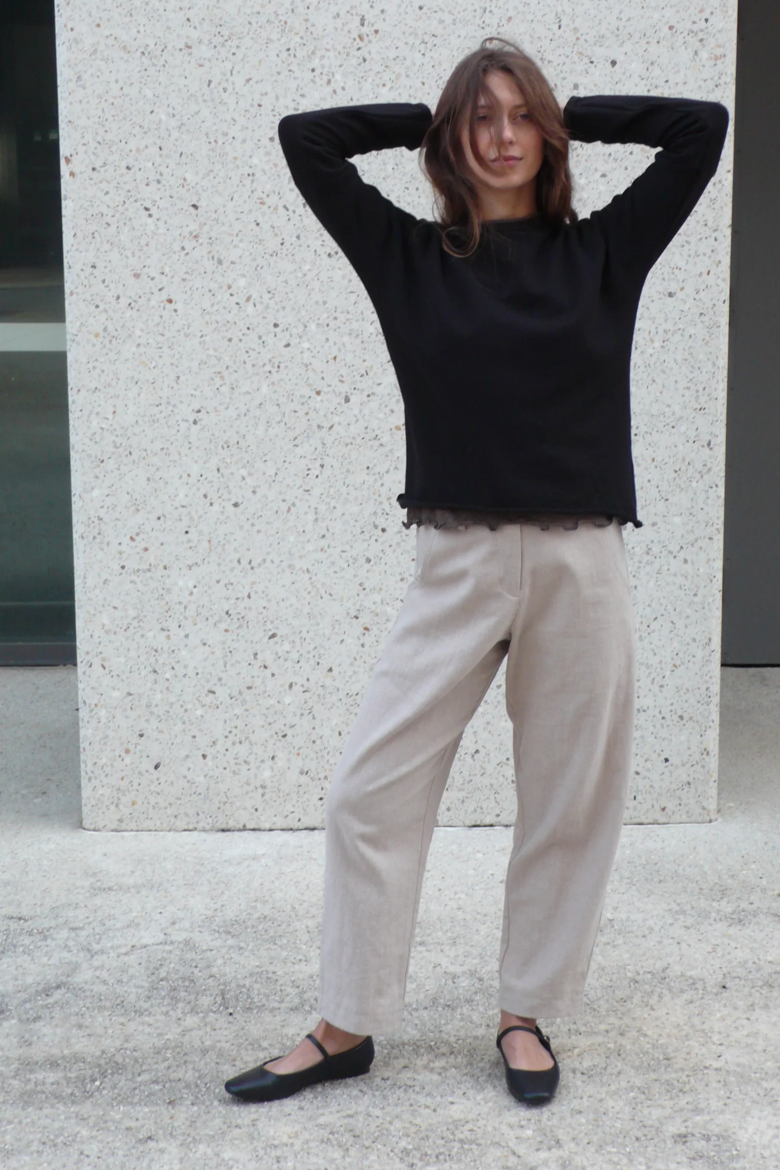 Organic Cotton Fleece Sweatshirt | Black