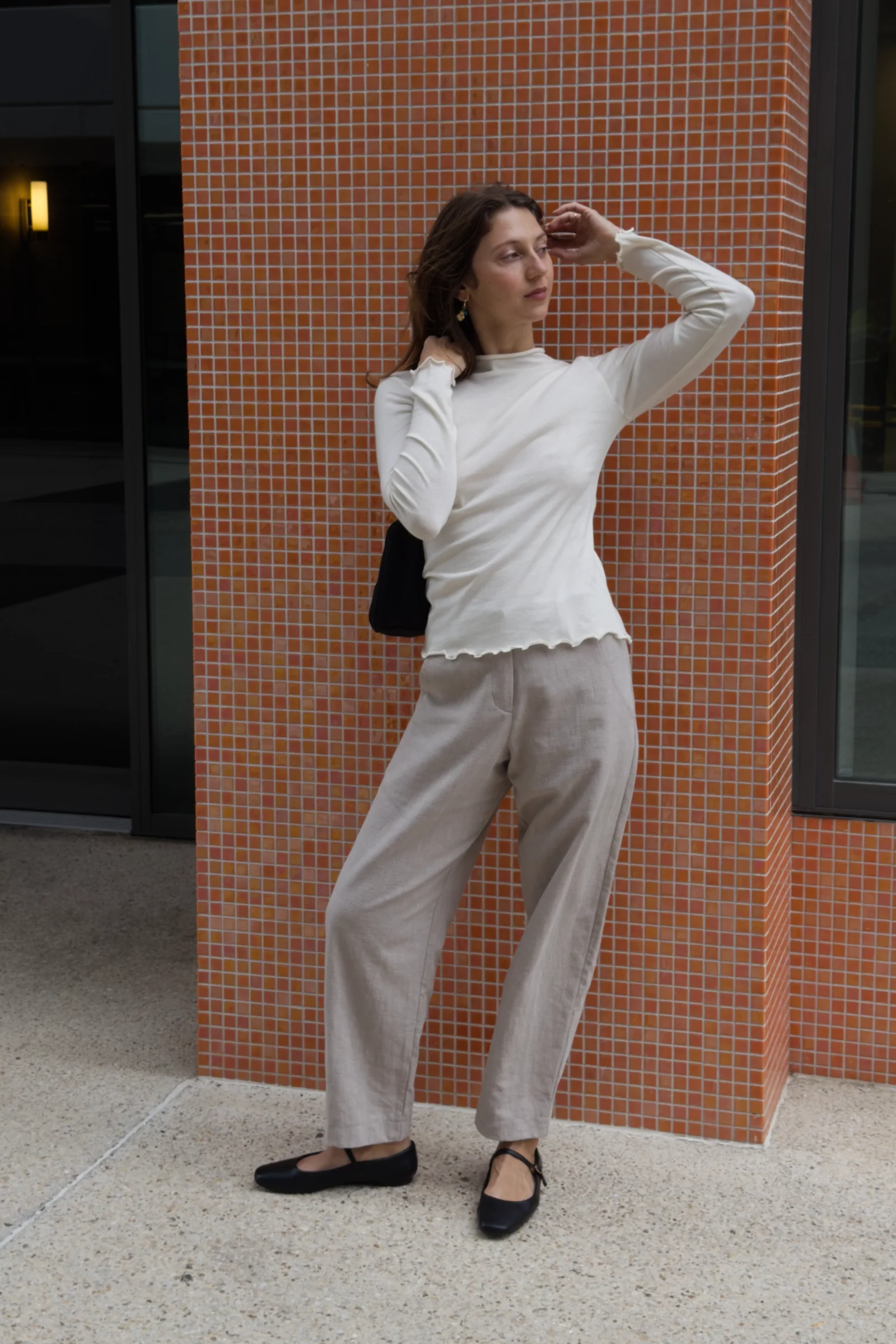 Organic Cotton Long Sleeve Tee | Cream