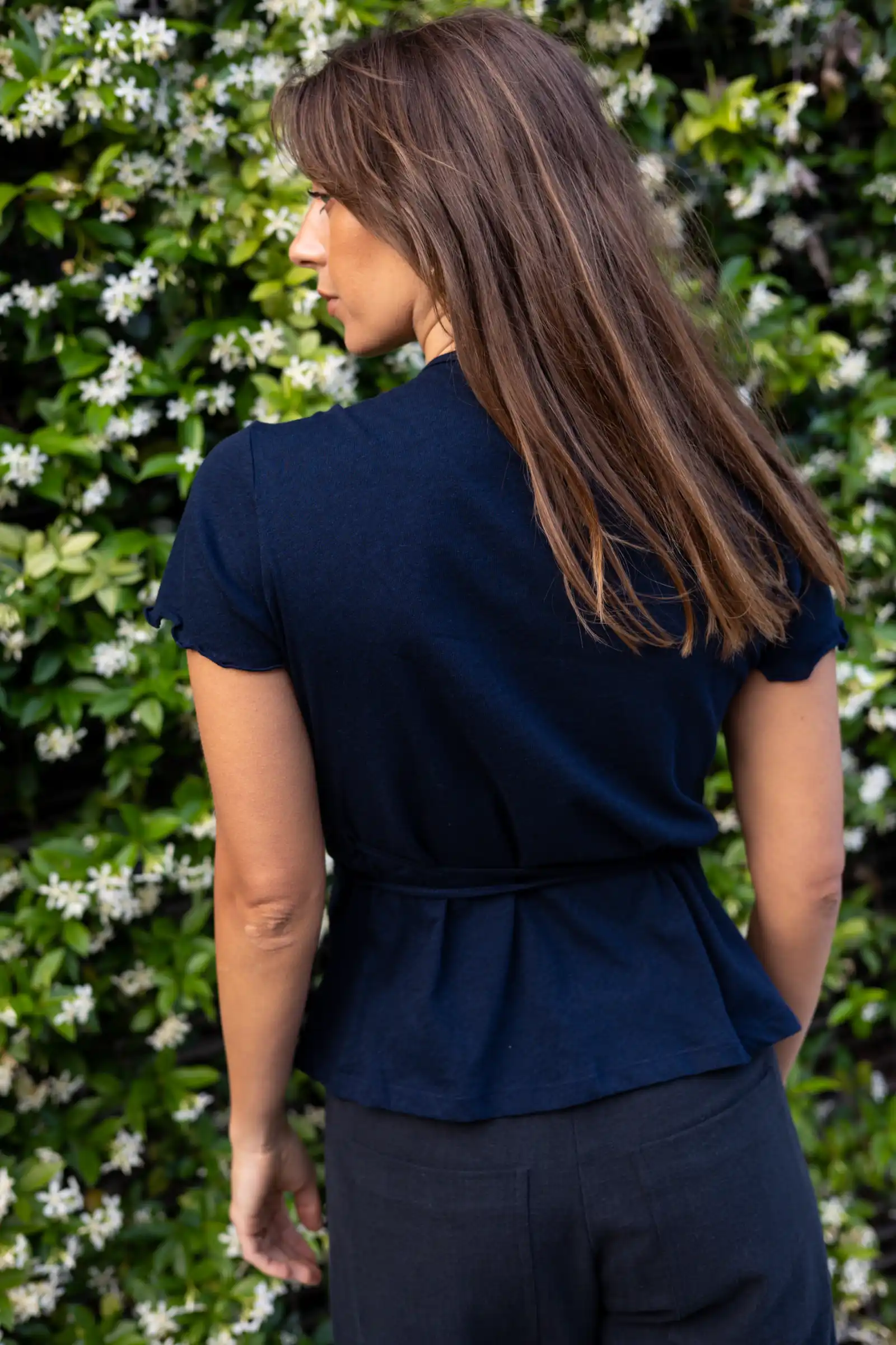 Organic Cotton Wrap Tee | Indigo