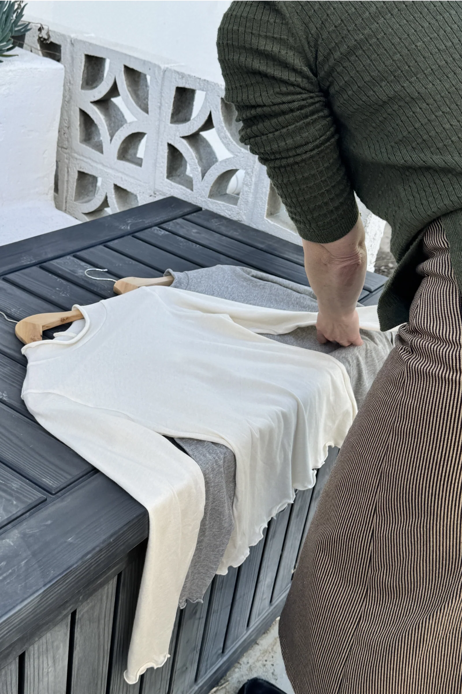 Organic Cotton Long Sleeve Tee | Cream