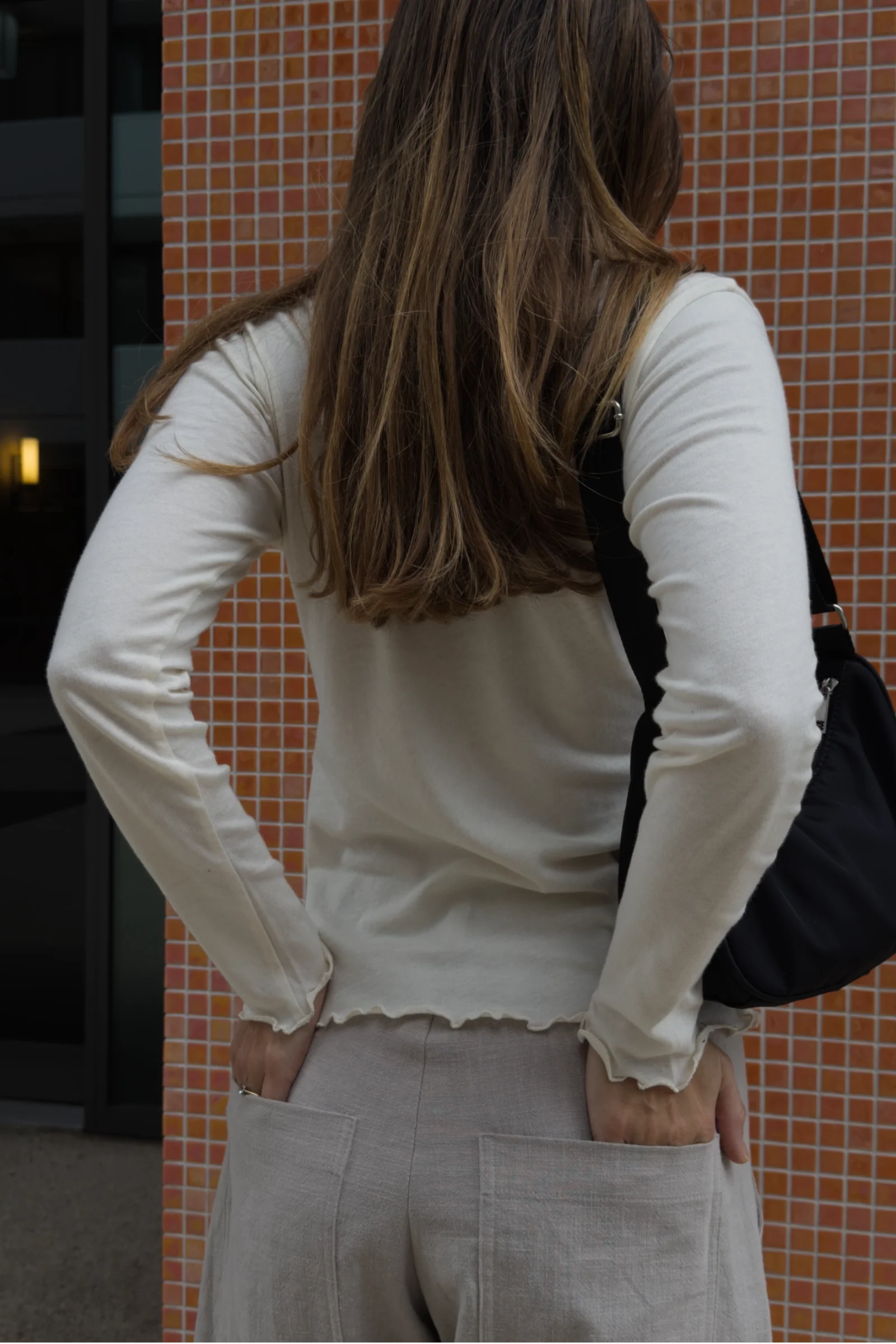 Organic Cotton Long Sleeve Tee | Cream