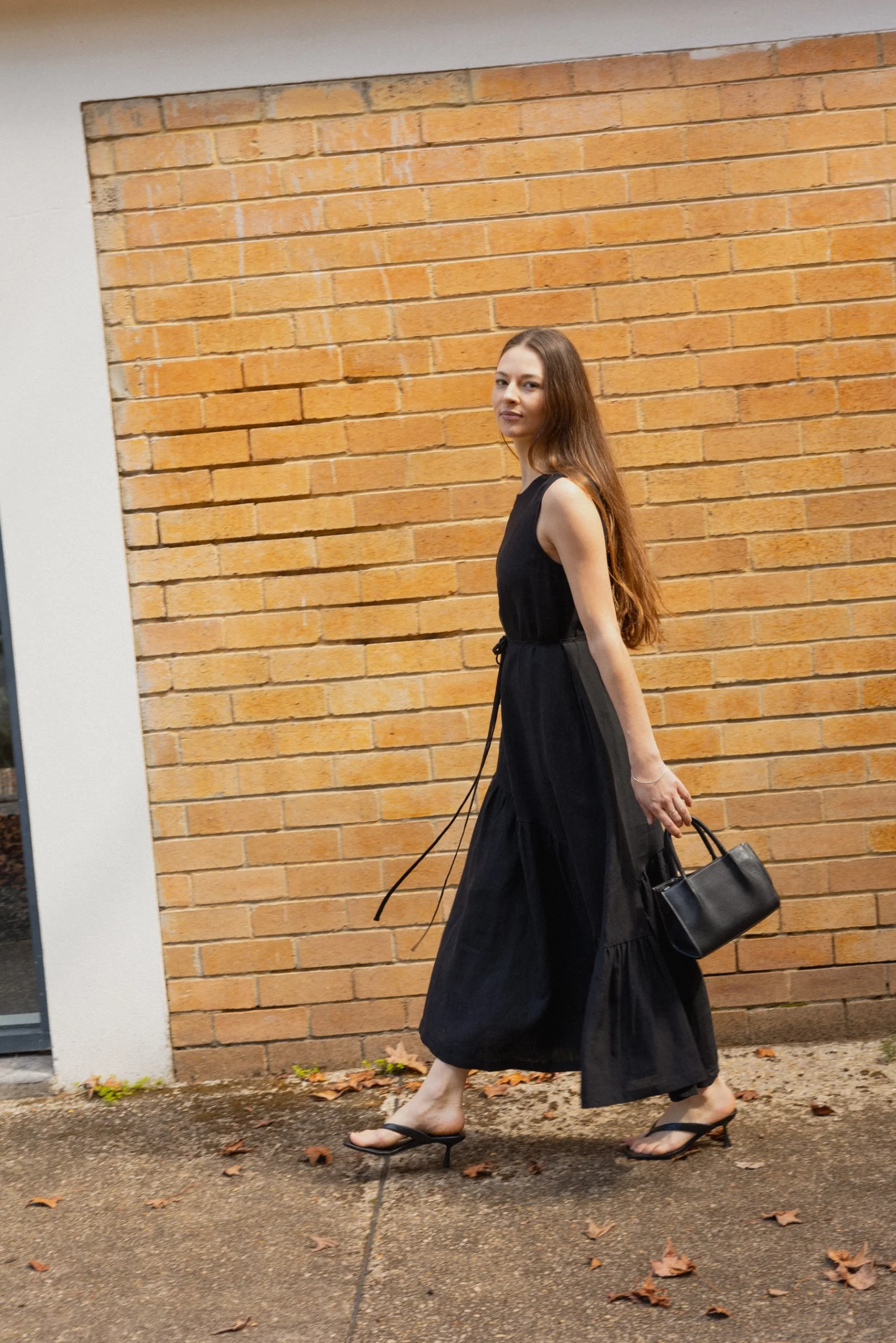 Asymmetric Maxi Dress | Black
