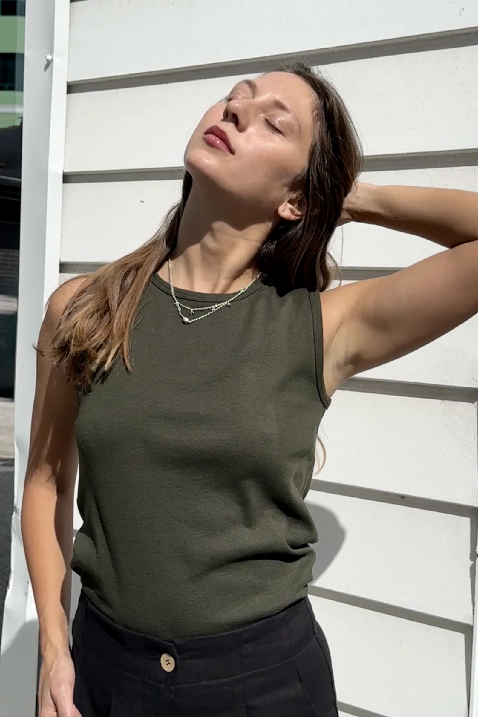 Rib Vest | Olive