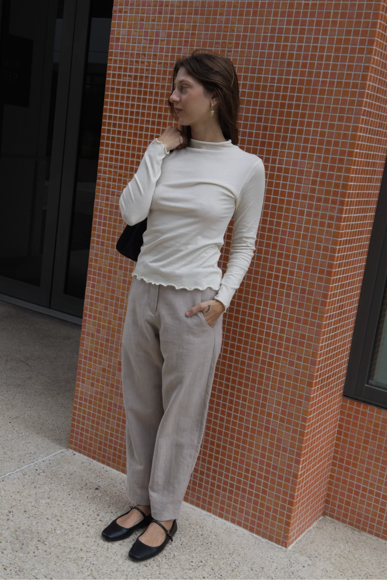 Organic Cotton Long Sleeve Tee | Cream