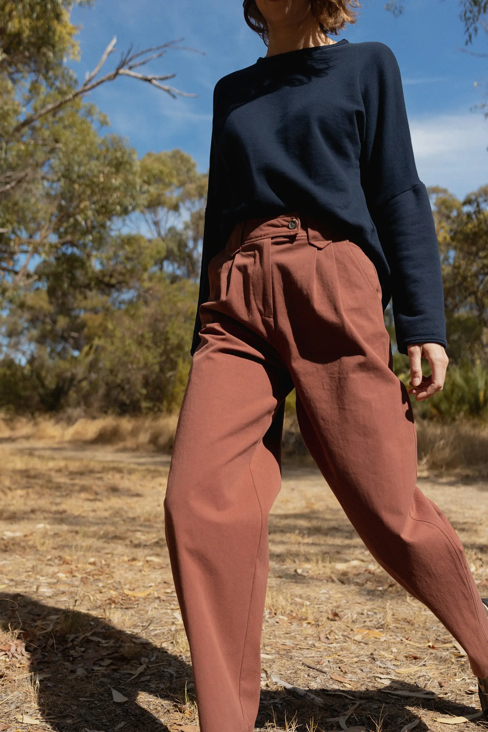 Organic Cotton Fleece Sweatshirt | Navy