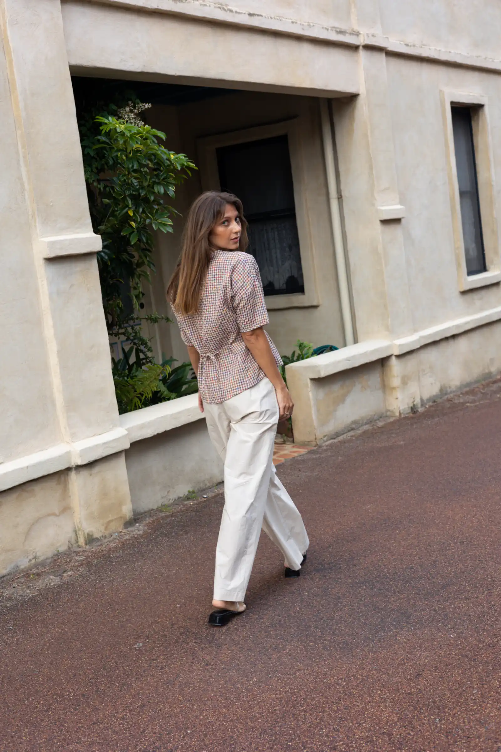 Gather Top with Ties | Multi Gingham