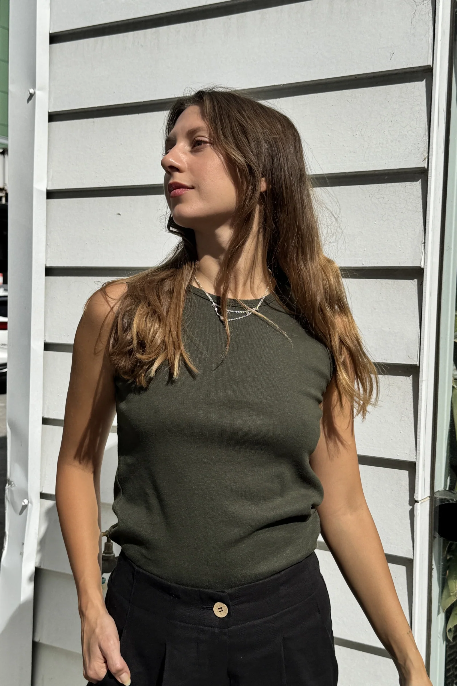 Rib Vest | Olive
