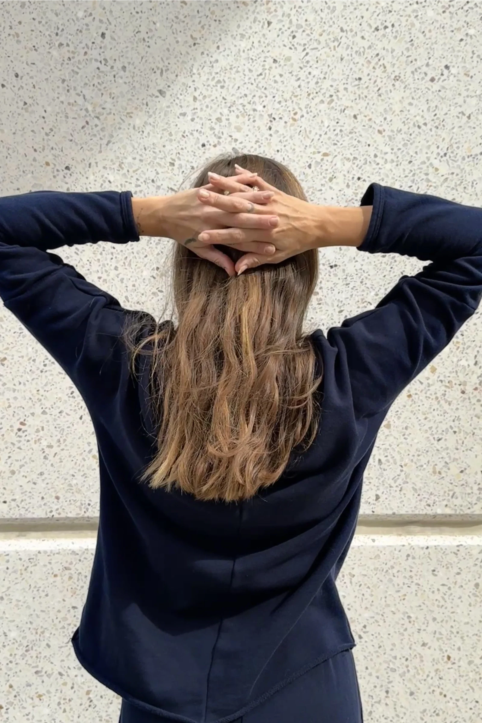 Organic Cotton Fleece Sweatshirt | Navy