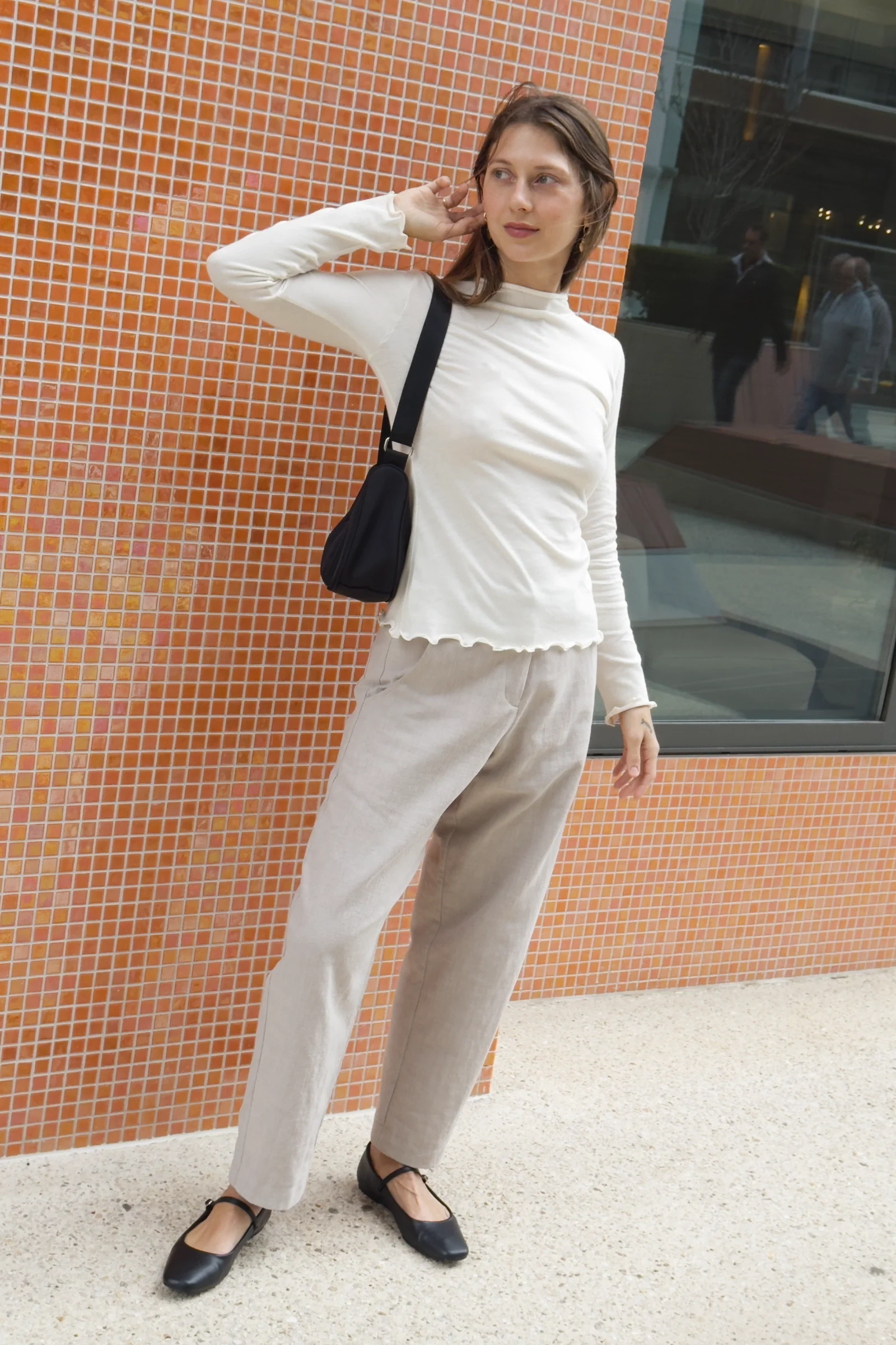 Organic Cotton Long Sleeve Tee | Cream